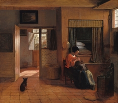 A Mother Delousing her Child’s Hair, Known as ‘A Mother’s Duty’ by Pieter de Hooch