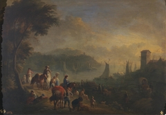 A Port by Adriaen Frans Boudewyns