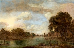 A River Scene by Aert van der Neer