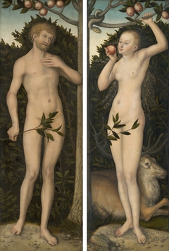 Adam and Eve by Lucas Cranach the Elder