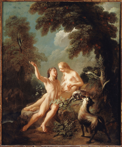 Adam et Eve au Paradis by Jean Joseph Dumons