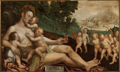 Allegory of Caritas. by Hendrik Gerritsz Pot