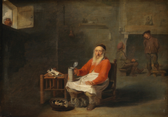 An Elderly Man with a Beer Mug by Willem van Herp