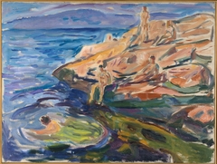 Bathing Men on Rocks by Edvard Munch