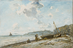 Beach at Ste.-Adresse by Johan Jongkind