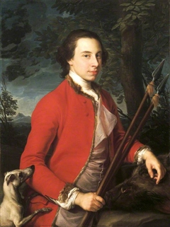 Benjamin Lethieullier MP (1728/9-1797), with two Wild Boar Spears by Pompeo Batoni