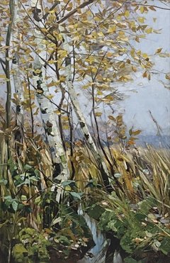 Birkenwäldchen im Herbst by Karl Hagemeister