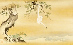 Black and White Monkeys Trying to Catch the Moon by Kanō Tsunenobu