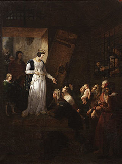 Blanche of Castile freeing prisoners by Eugénie Servières