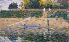 Boat by the Bank, Asnières by Georges Seurat