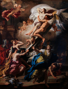 Boreas Abducting Oreithyia, Daughter of Erechteus by Francesco Solimena