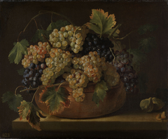 Bunches of Grapes in a Bowl by Anonymous