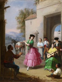 Cheering at the Gates of the Farm by Manuel Cabral y Aguado Bejarano