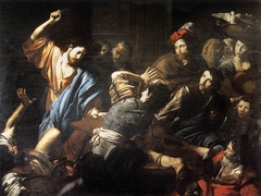 Christ Driving the Money Changers out of the Temple by Valentin de Boulogne