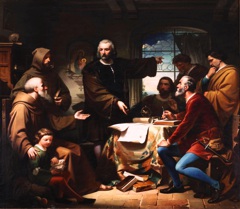 Christopher Columbus in the Convent of La Rábida by Eduardo Cano