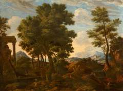 Classical Landscape with Figures by Unknown Artist