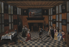 Dancing Party in an Interior by Christoffel Jacobsz van der Laemen