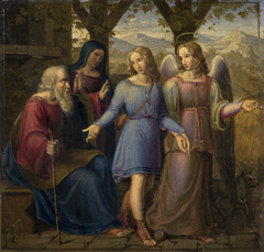 Der Abschied des Tobias by Friedrich Wilhelm Schadow