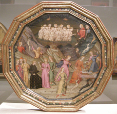 Desco da parto (Birth Salver), obverse: Diana and Actaeon, reverse: Justice by Lorenzo di Niccolò