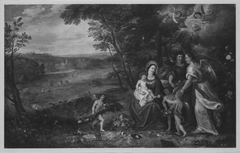 Die Heilige Familie in einer Landschaft (Art des) und Hendrik van Balen (Ar by Jan Brueghel the Elder