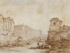 Ditch at Place de la Concorde by Hubert Robert