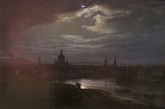 Dresden by Moonlight by Johan Christian Dahl