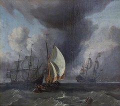 Dutch Shipping in Choppy Seas by Ludolf Bakhuizen