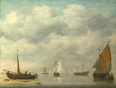 Dutch Vessels in Calm Water by Jan van Os