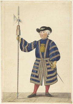 Een hellebaardier by Isaac Lodewijk la Fargue van Nieuwland