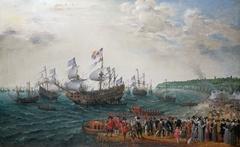 Embarkation at Margate of the Elector Palatine and Princess Elizabeth by Adam Willaerts