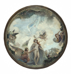 Esquisse pour le Buffet de la gare de Lyon : La ville de Lyon (plafond de la grande salle) by Guillaume Dubufe