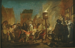 Evening festival on the Grote Markt, Haarlem by Pieter de Molijn