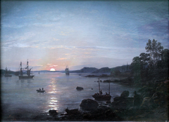 Fjord at Holmestrand by Johan Christian Dahl