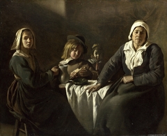 Four Figures at a Table by Le Nain Brothers