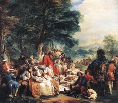 Halt During the Hunt (C.-A. van Loo) by Charles-André van Loo