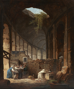 Hermit in the Colosseum by Niccolò dell'Abbate