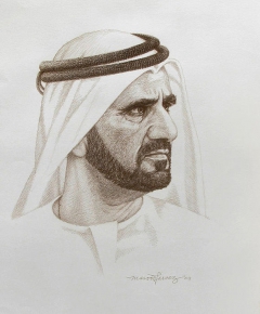 HH Sheikh Mohammed Bin Rashid Al Maktoum by Masood Parvez