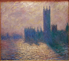 Houses of Parliament, stormy sky by Claude Monet