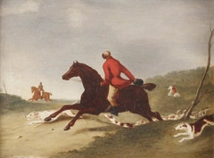 Huntsmen encouraging Hounds (after Abraham Cooper) by Richard Barrett Davis