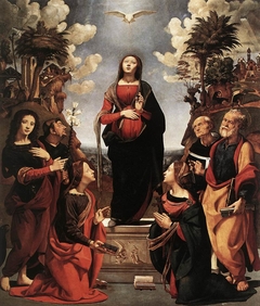 Immaculate Conception with Saints by Piero di Cosimo