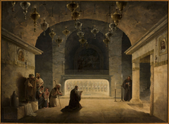 Interior of the Church of the Nativity in Bethlehem. by Maxim Vorobiev