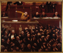 Jean Jaurès (1859-1914), à la tribune de la Chambre des députés by Jean Veber