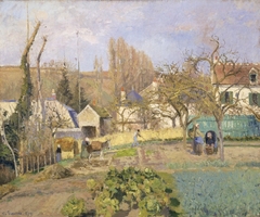 Kitchen Gardens at L'Hermitage, Pontoise by Camille Pissarro