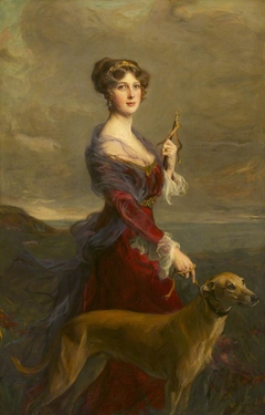 Lady Edith Helen Chaplin, Marchioness of Londonderry (1878-1959) with her Favourite Hound, Fly by Philip de László