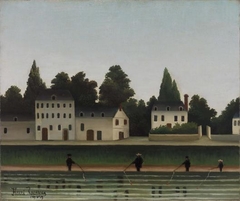 Landscape and Four Fisherman (Paysage et quatre pêcheurs à la ligne) by Henri Rousseau