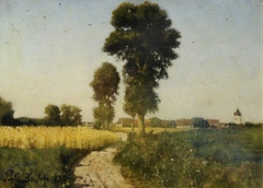 Landscape, Courrières, France by Jules Breton