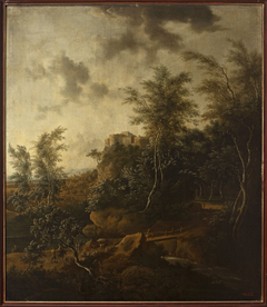 Landscape with a castle by Frederik de Moucheron