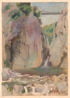 Landscape with a Waterfall by Dezider Czölder