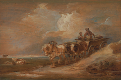 Landscape with Horse and Oxen Cart by Philip James de Loutherbourg