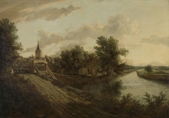 Landscape with rolling bridge by Unknown Artist